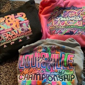3 WSF Louisville Cheerleading Hoodies
